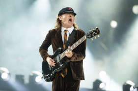 Angus Young of ACDC performing at Rock or Bust tour in Dessel