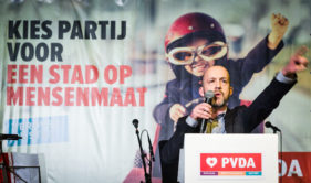 Nieuwjaarsreceptie PvdA, voorzitter PvdA Gent Tom De Meester.