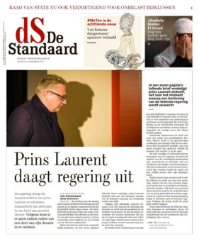 Prins Laurent op bezoek in tentoonstelling voor God & Geld in Caermersklooster Gent